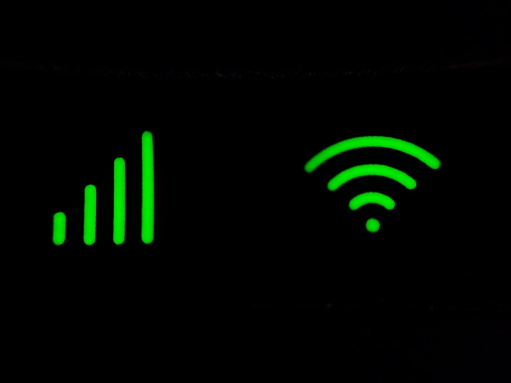 green and black digital router